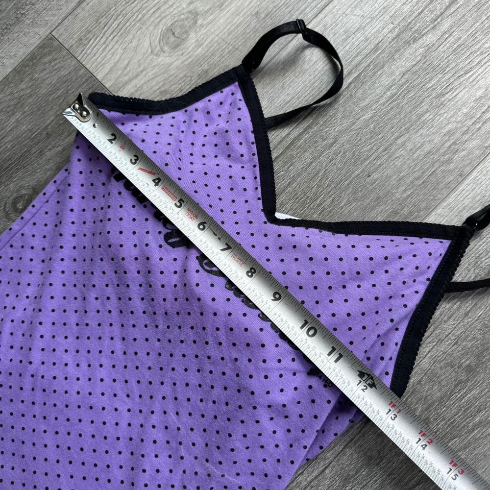 Y2K Harley-Davidson Tank Top Womens S Purple Polka Dot Black Hills Rapid City - Picture 6 of 6